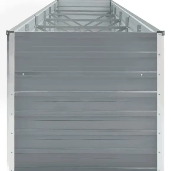Plantekrukker - Living forhøjet plantekasse 480x80x77 cm galvaniseret stål grå