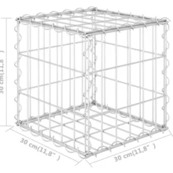 Plantekrukker - Living gabion-højbed 30x30x30 cm kubeformet stål