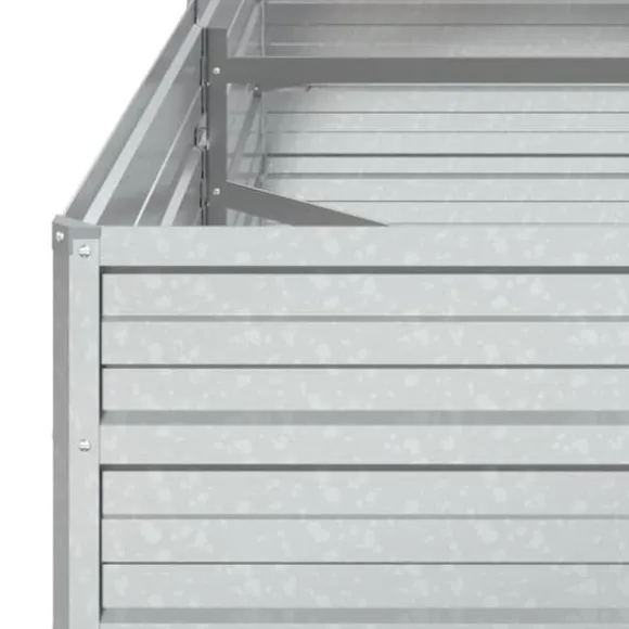 Plantekrukker - Living højbed 160x80x45 cm galvaniseret stål sølvfarvet