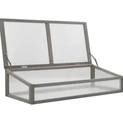 Plantekrukker - Living højbed med drivhus 110x54x120 cm massivt grantræ