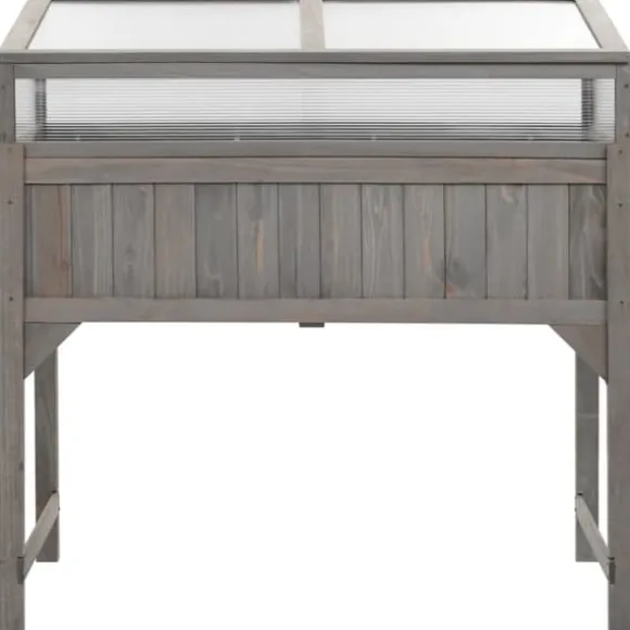 Plantekrukker - Living højbed med drivhus 110x54x120 cm massivt grantræ