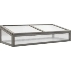 Plantekrukker - Living højbed med drivhus 110x54x120 cm massivt grantræ