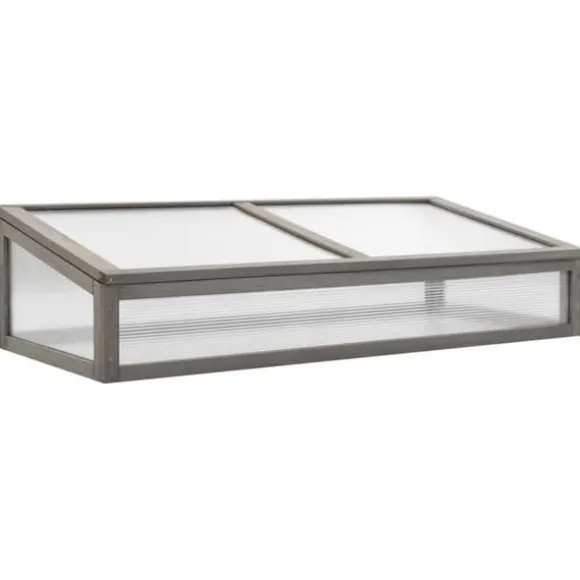 Plantekrukker - Living højbed med drivhus 110x54x120 cm massivt grantræ