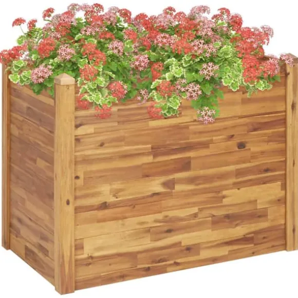 Plantekrukker - Living hævet plantekasse 110x60x84 cm massivt akacietræ
