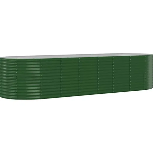 Plantekrukker - Living plantekasse 322x100x68 cm pulverlakeret stål grøn