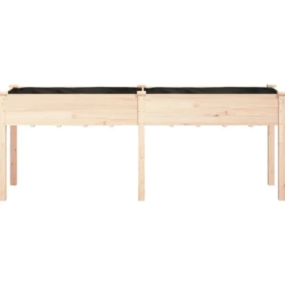 Plantekrukker - Living plantekasse med foring 203x53x76 cm massivt fyrretræ