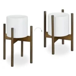 Planteopsats sæt, 33x25x25 cm, 38x30x30 cm, 40x34x34 cm, Brun