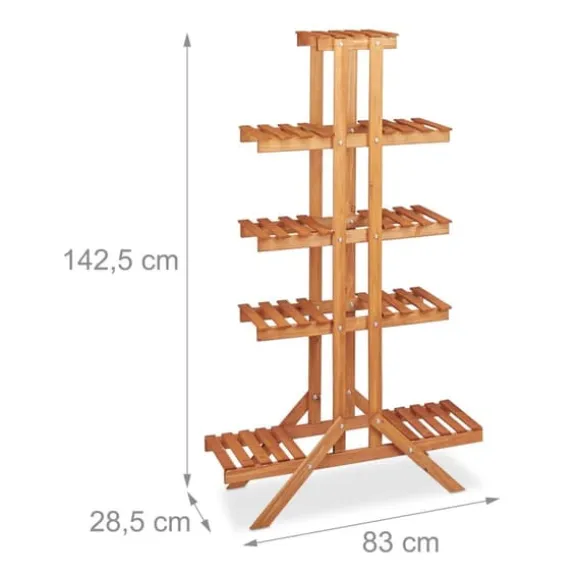 Planteopsats, 142,5x83x28,5 cm, Brun