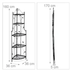 Planteopsats, 160x36x36 cm, Sort
