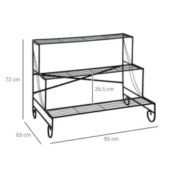 Planteopsats, 95x63x72 cm, Sort