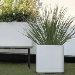 Planter Deroma Cosmo Grey Plastic Recycled plastic 38 x 38 x 39 cm Squared Bucket 38 cm