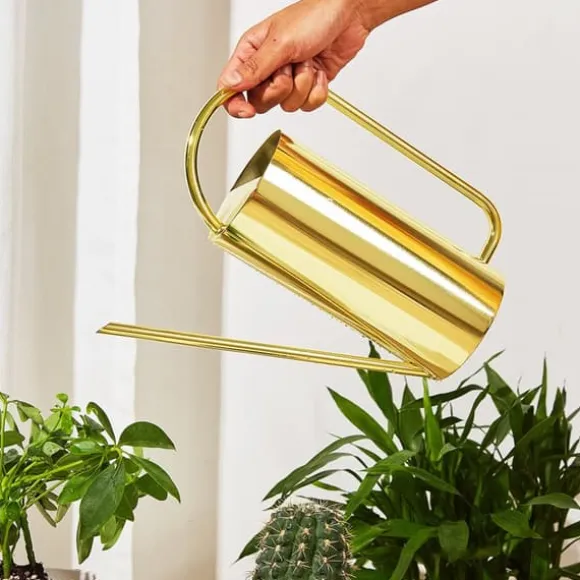 Planter Vandkande Lang Tud 1500ml Stor Kapacitet Vandkedel Rustfrit Stål Potte Haveartikler Guld Farve