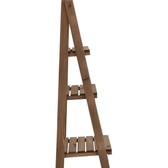 Plantestativ i 3 niveauer med tavle - Blomsterstativ | Farve: Fyrretræ | Størrelse: 40x30x90 cm