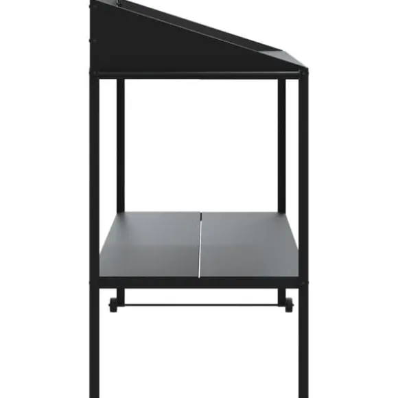 Plantestativ i galvaniseret stål - 2 hylder | Farve: Antracitgrå | Størrelse: 100x54,5x100 cm