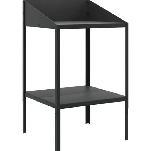 Plantestativ i galvaniseret stål til planter | Størrelse: 56,5x54,5x100 cm | Farve: Antracitgrå