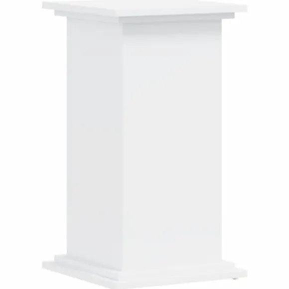 Plantestativ i konstrueret træ - Stabilt og stilrent | Størrelse: 33x33x60 cm | Farve: Hvid