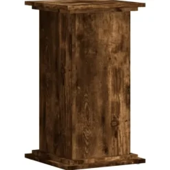 Plantestativ i konstrueret træ - Tidløst og stabilt design | Farve: Røget egetræ | Størrelse: 33x33x60 cm