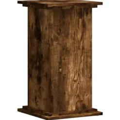 Plantestativ i konstrueret træ - Tidløst og stabilt design | Farve: Røget egetræ | Størrelse: 33x33x60 cm
