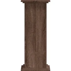 Plantestativ i konstrueret træ - Slidstærk og stabil | Størrelse: 33x33x80 cm | Farve: Brun egetræsfarve