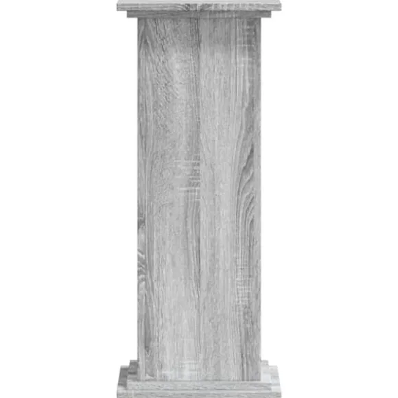 Plantestativ i konstrueret træ - Tidløst design | Farve: Grå sonoma-eg | Størrelse: 33x33x80 cm