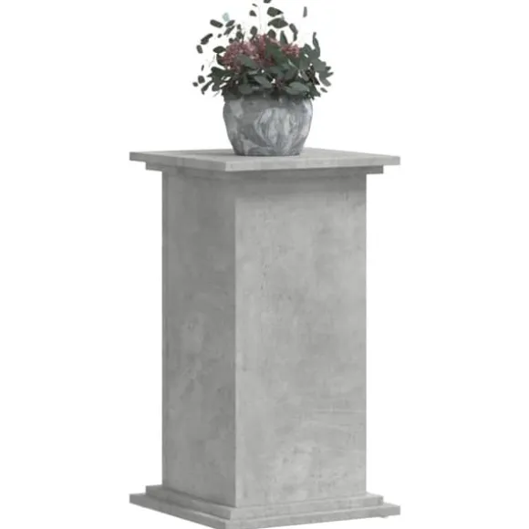 Plantestativ i konstrueret træ - Stabil og minimalistisk | Størrelse: 33x33x60 cm | Farve: Betongrå