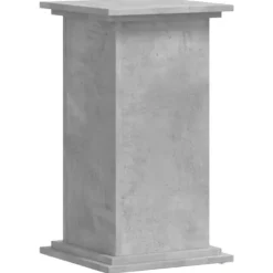 Plantestativ i konstrueret træ - Stabil og minimalistisk | Størrelse: 33x33x60 cm | Farve: Betongrå