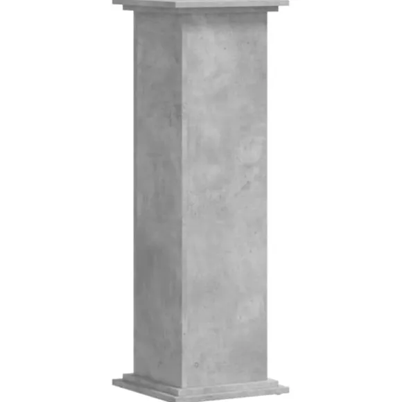 Plantestativ i konstrueret træ - Blomsterstativ | Størrelse: 33x33x100 cm | Farve: Betongrå