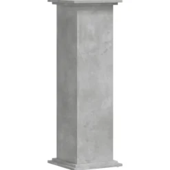 Plantestativ i konstrueret træ - Blomsterstativ | Størrelse: 33x33x100 cm | Farve: Betongrå