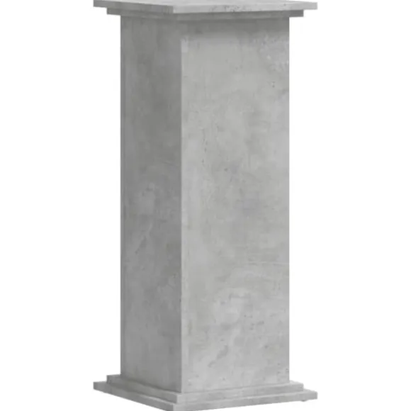 Plantestativ i konstrueret træ - Slidstærkt og stilrent | Størrelse: 33x33x80 cm | Farve: Betongrå