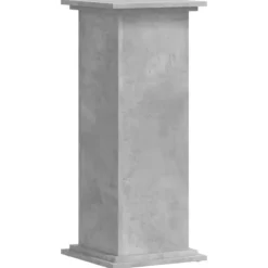 Plantestativ i konstrueret træ - Slidstærkt og stilrent | Størrelse: 33x33x80 cm | Farve: Betongrå