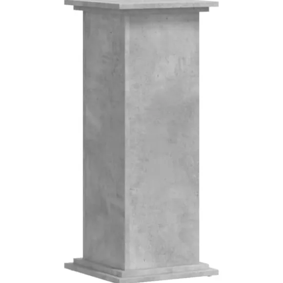 Plantestativ i konstrueret træ - Slidstærkt og stilrent | Størrelse: 33x33x80 cm | Farve: Betongrå