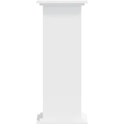 Plantestativ i konstrueret træ - Minimalistisk design | Størrelse: 33x33x80 cm | Farve: Hvid