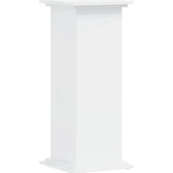 Plantestativ i konstrueret træ - Minimalistisk design | Størrelse: 33x33x80 cm | Farve: Hvid