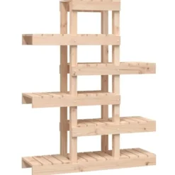 Plantestativ i massivt fyrretræ - Elegant plantehylde | Størrelse: 85x25x109,5 cm