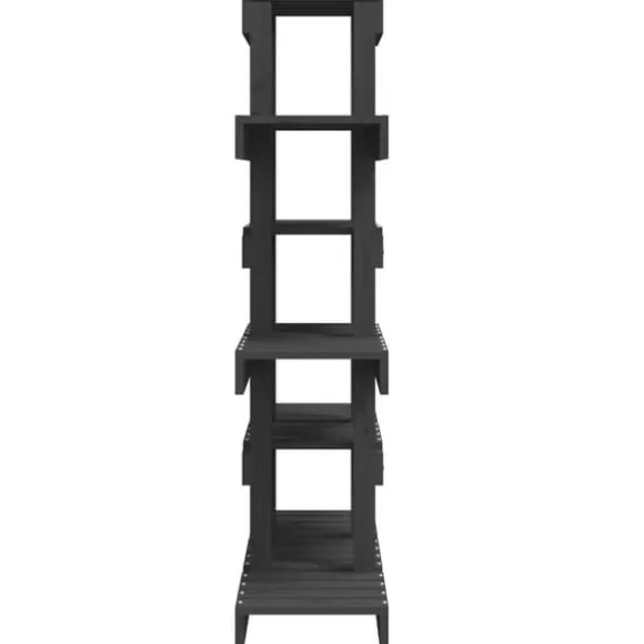 Plantestativ i massivt fyrretræ - Plantestativer til indendørs og udendørs brug | Størrelse: 85x25x109,5 cm | Farve: Grå