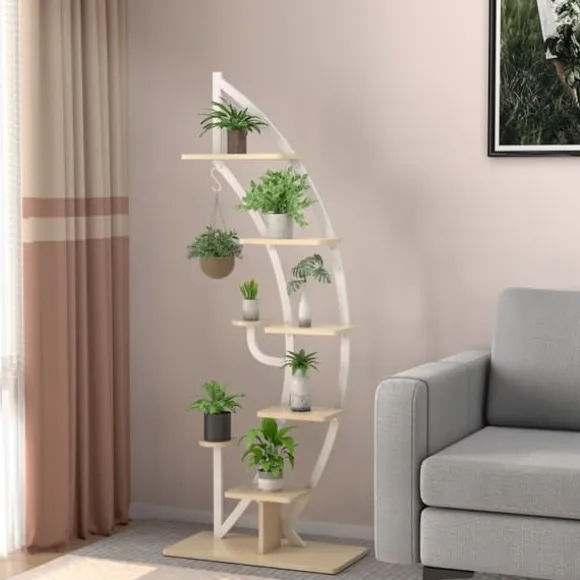 Plantestativ, 60x30x155 cm - materiale: spånplade, mdf-plade, stål