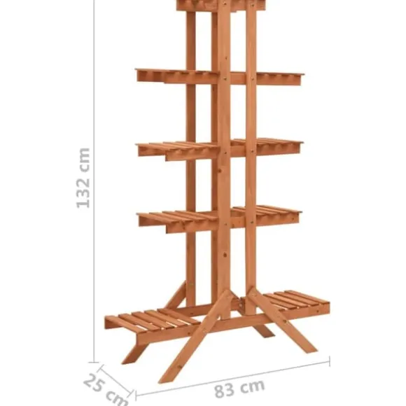 Plantestativ 83x25x132 cm massivt fyrretræ - Plantestativ - Plantestativer - Home & Living