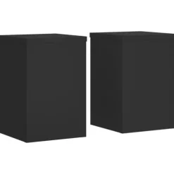Plantestativer 2 stk. - Konstrueret træ | Farve: Sort | Størrelse: 20x20x30 cm