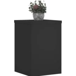 Plantestativer 2 stk. - Konstrueret træ | Farve: Sort | Størrelse: 20x20x30 cm