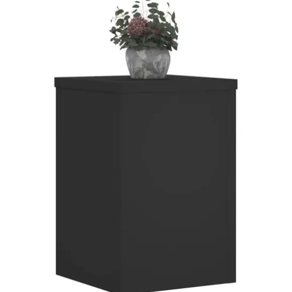 Plantestativer 2 stk. - Konstrueret træ | Farve: Sort | Størrelse: 20x20x30 cm