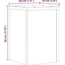 Plantestativer 2 stk. - Konstrueret træ | Farve: Sort | Størrelse: 20x20x30 cm