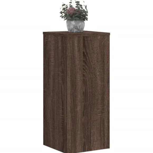 Plantestativer 2 stk. - Konstrueret træ | Farve: Brunt eg | Størrelse: 30x30x70 cm