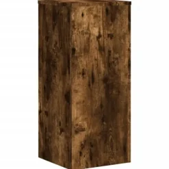 Plantestativer 2 stk. - Robust blomsterstativ i konstrueret træ | Størrelse: 30x30x70 cm | Farve: Røget eg