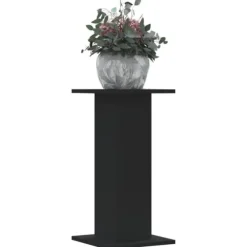 Plantestativer 2 stk. - Slidstærkt konstrueret træ | Farve: Sort | Størrelse: 30x30x60 cm