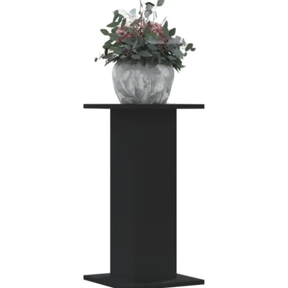 Plantestativer 2 stk. - Slidstærkt konstrueret træ | Farve: Sort | Størrelse: 30x30x60 cm
