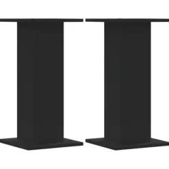 Plantestativer 2 stk. - Slidstærkt konstrueret træ | Farve: Sort | Størrelse: 30x30x60 cm