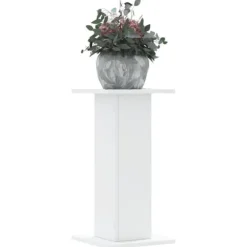 Plantestativer 2 stk. - Slidstærkt konstrueret træ | Størrelse: 30x30x60 cm | Farve: Hvid