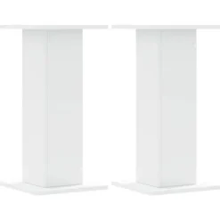 Plantestativer 2 stk. - Slidstærkt konstrueret træ | Størrelse: 30x30x60 cm | Farve: Hvid