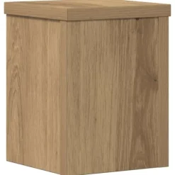 Plantestativer 2 stk. - Slidstærkt konstrueret træ | Størrelse: 15x15x20 cm | Farve: Egetræsfarvet