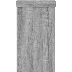 Plantestativer 2 stk. - Slidstærkt trædesign | Farve: Grå sonoma-eg | Størrelse: 10x10x18 cm